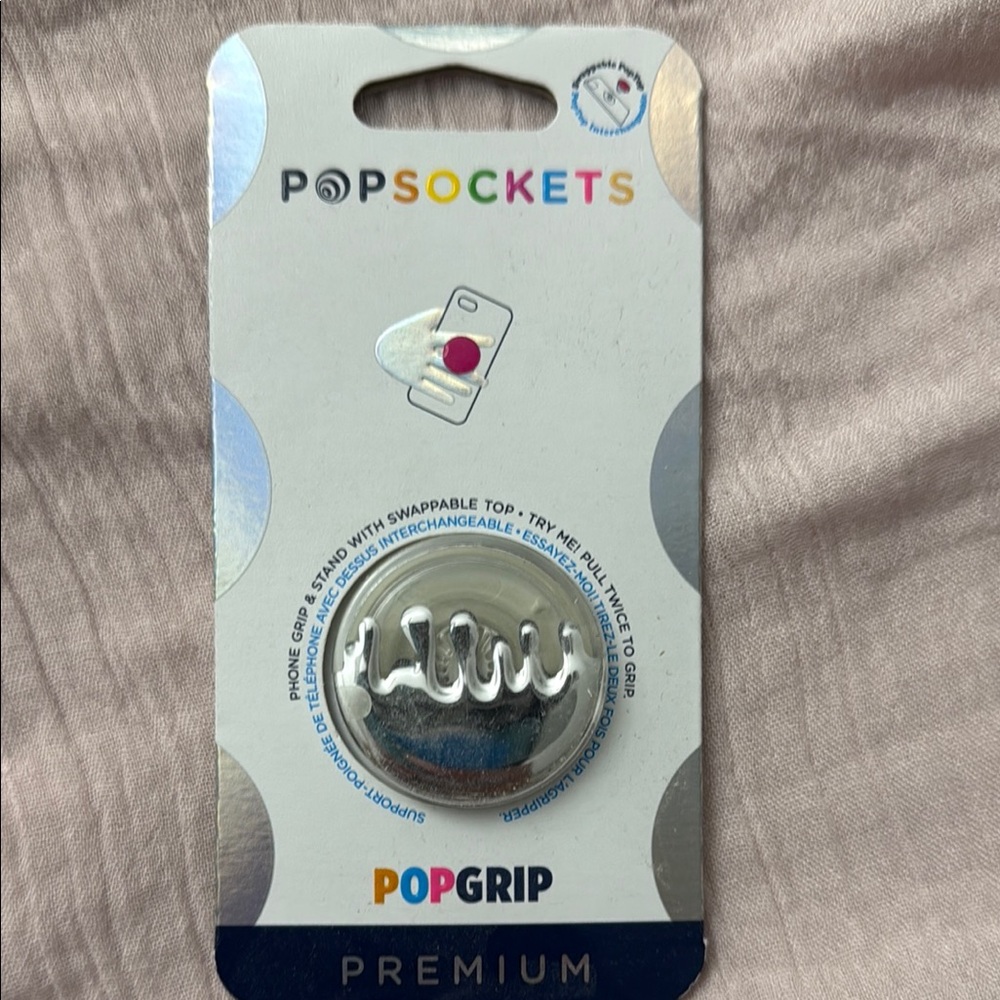 PopSocket Silver Phone Cover Grip